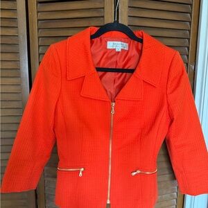 Tahari Women's Bold Orange Suit